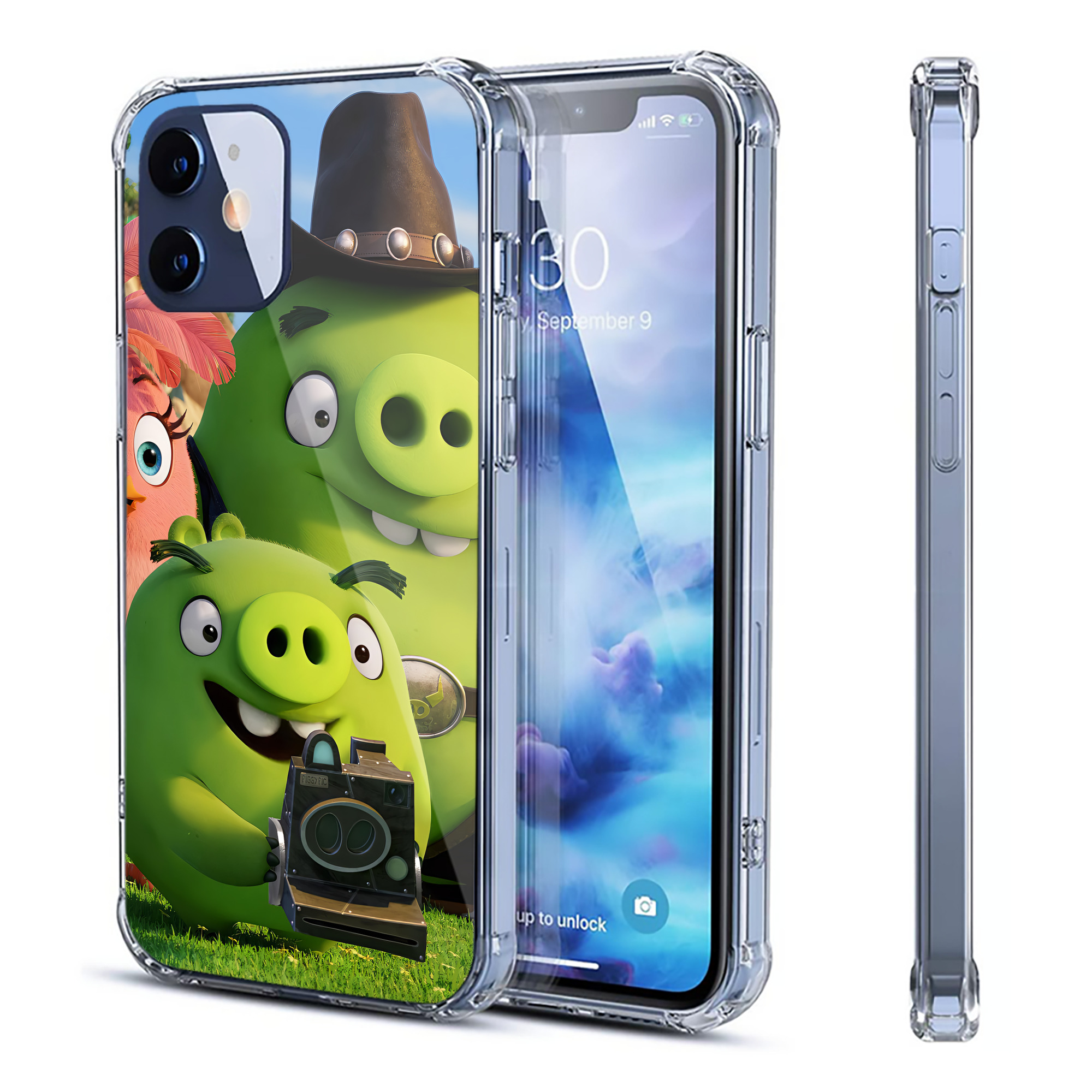 （画像用） Angry Birds アングリーバード 【iPhone 12シリーズ対応】透明スマホケース（クリアソフトケース）